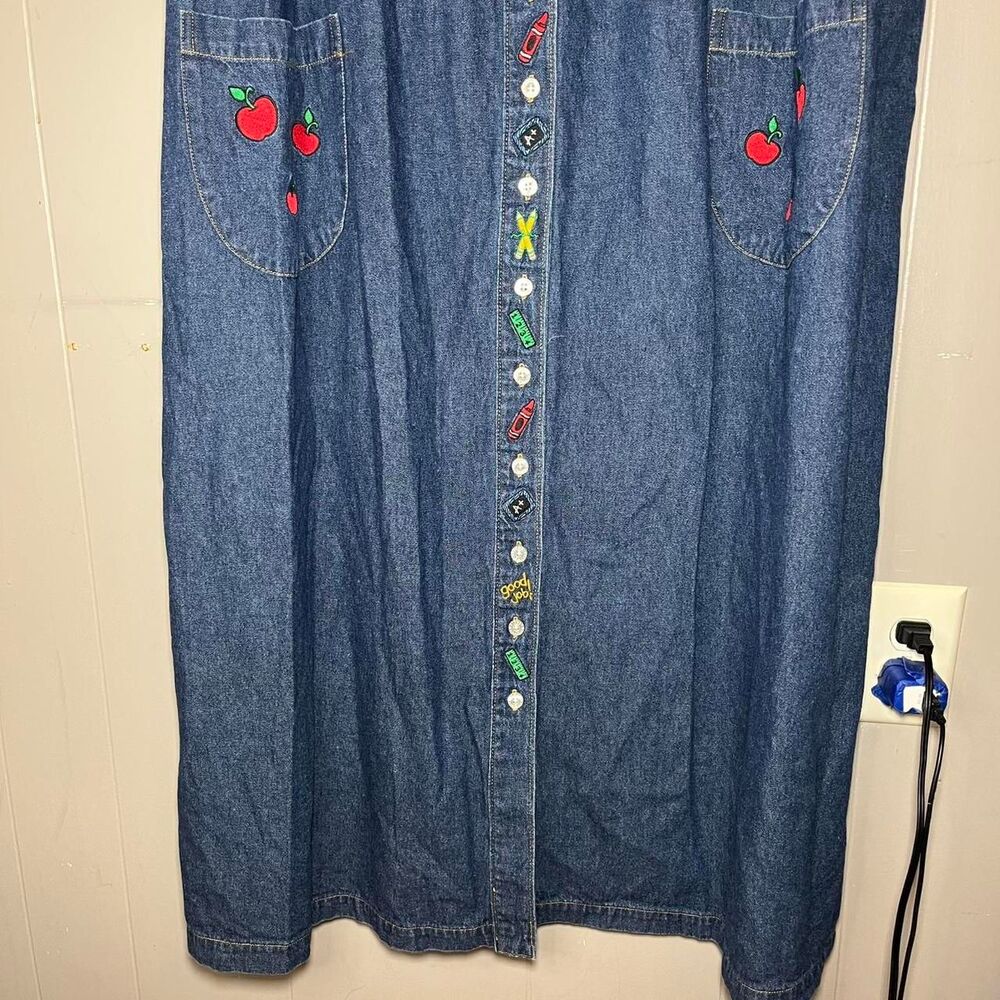 Vtg Winnie the Pooh Disney Catalog Denim Dress Women Size 3XL - Picture 5 of 7